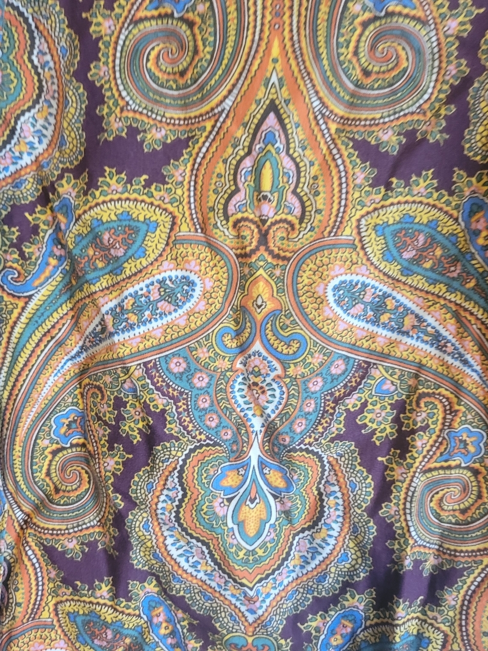 Lands’ End Paisley Button Down Shirt Size 10 Supima Cotton - Picture 7 of 7